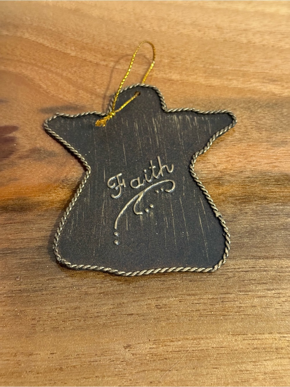 Faith Angel Holiday Ornament - Brown